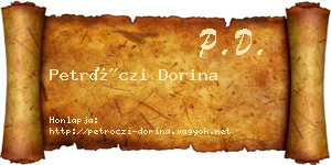 Petróczi Dorina névjegykártya